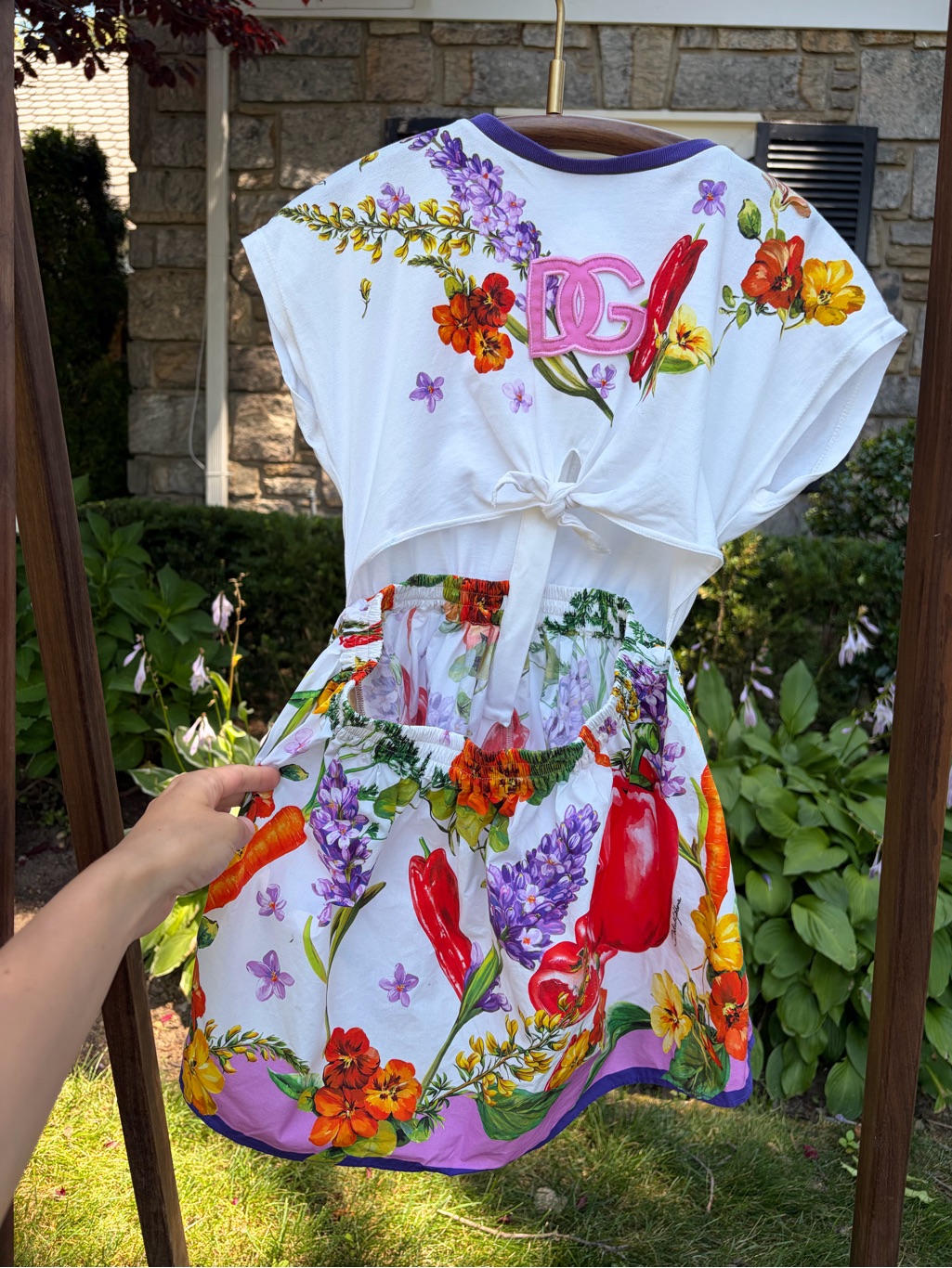 Dg Floral Farmer Collection Dress With Vibrant Print